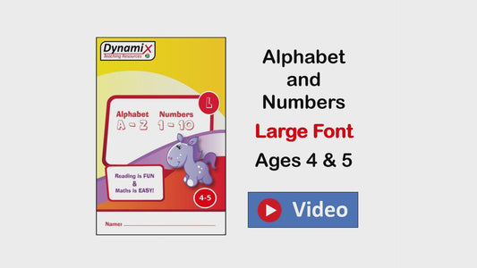 WB 002 E - Alphabet and Numbers. Large Font.